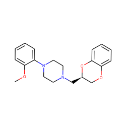 COc1ccccc1N1CCN(C[C@@H]2COc3ccccc3O2)CC1 ZINC000020775756
