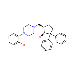 COc1ccccc1N1CCN(C[C@H]2CCC(c3ccccc3)(c3ccccc3)[C@H]2O)CC1 ZINC000073277843