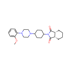 COc1ccccc1N1CCN(C2CCC(N3C(=O)[C@H]4CCCC[C@H]4C3=O)CC2)CC1 ZINC000013802416