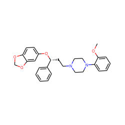 COc1ccccc1N1CCN(CC[C@@H](Oc2ccc3c(c2)OCO3)c2ccccc2)CC1 ZINC000013861700