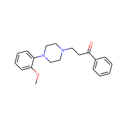 COc1ccccc1N1CCN(CCC(=O)c2ccccc2)CC1 ZINC000053204381