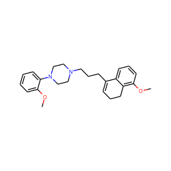 COc1ccccc1N1CCN(CCCC2=CCCc3c(OC)cccc32)CC1 ZINC000003651136