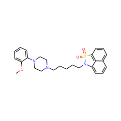 COc1ccccc1N1CCN(CCCCCN2c3cccc4cccc(c34)S2(=O)=O)CC1 ZINC000013531216