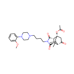 COc1ccccc1N1CCN(CCCCN2C(=O)[C@H]3[C@H](C2=O)[C@H]2C(=O)C[C@@]3(OC(C)=O)CC2(C)C)CC1 ZINC000101177456