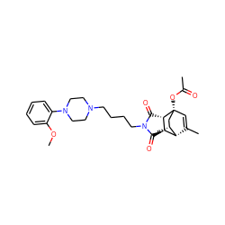 COc1ccccc1N1CCN(CCCCN2C(=O)[C@H]3[C@H](C2=O)[C@H]2C(C)=C[C@@]3(OC(C)=O)C[C@H]2C)CC1 ZINC000101177481