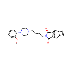 COc1ccccc1N1CCN(CCCCN2C(=O)[C@H]3[C@H]4C=C[C@@H]([C@H]5C=C[C@H]54)[C@H]3C2=O)CC1 ZINC000194943965