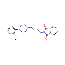 COc1ccccc1N1CCN(CCCCN2C(=O)[C@H]3CCCC[C@H]3C2=O)CC1 ZINC000013802409