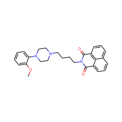 COc1ccccc1N1CCN(CCCCN2C(=O)c3cccc4cccc(c34)C2=O)CC1 ZINC000013526377