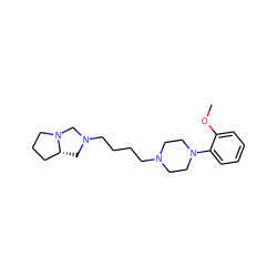 COc1ccccc1N1CCN(CCCCN2C[C@@H]3CCCN3C2)CC1 ZINC000019332300