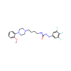 COc1ccccc1N1CCN(CCCCNC(=O)/N=N/c2cc(F)c(F)c(F)c2)CC1 ZINC000474609301