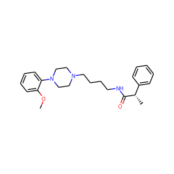 COc1ccccc1N1CCN(CCCCNC(=O)[C@@H](C)c2ccccc2)CC1 ZINC000028763552