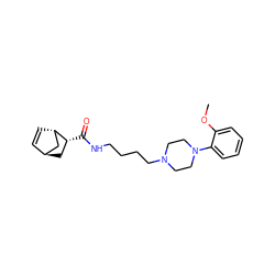 COc1ccccc1N1CCN(CCCCNC(=O)[C@@H]2C[C@H]3C=C[C@H]2C3)CC1 ZINC000100724910