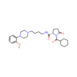 COc1ccccc1N1CCN(CCCCNC(=O)[C@@H]2CCC(=O)N2C(=O)C2CCCCC2)CC1 ZINC000036248179