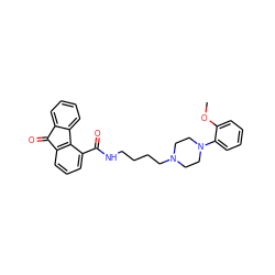 COc1ccccc1N1CCN(CCCCNC(=O)c2cccc3c2-c2ccccc2C3=O)CC1 ZINC000013526221