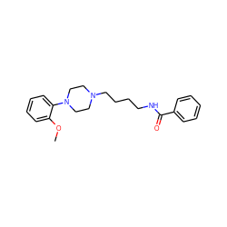 COc1ccccc1N1CCN(CCCCNC(=O)c2ccccc2)CC1 ZINC000013677370