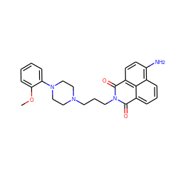 COc1ccccc1N1CCN(CCCN2C(=O)c3cccc4c(N)ccc(c34)C2=O)CC1 ZINC000045286346