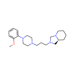 COc1ccccc1N1CCN(CCCN2C[C@@H]3CCCCN3C2)CC1 ZINC000019332282