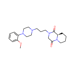 COc1ccccc1N1CCN(CCCN2CC(=O)N3CCCC[C@@H]3C2=O)CC1 ZINC000000633314