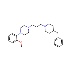 COc1ccccc1N1CCN(CCCN2CCC(Cc3ccccc3)CC2)CC1 ZINC000653743792