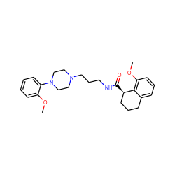 COc1ccccc1N1CCN(CCCNC(=O)[C@@H]2CCCc3cccc(OC)c32)CC1 ZINC000028762833