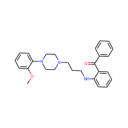 COc1ccccc1N1CCN(CCCNc2ccccc2C(=O)c2ccccc2)CC1 ZINC000013764512