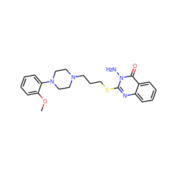 COc1ccccc1N1CCN(CCCSc2nc3ccccc3c(=O)n2N)CC1 ZINC000013761037