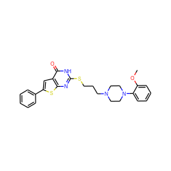 COc1ccccc1N1CCN(CCCSc2nc3sc(-c4ccccc4)cc3c(=O)[nH]2)CC1 ZINC000013761025