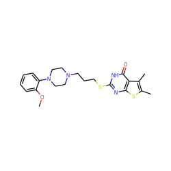 COc1ccccc1N1CCN(CCCSc2nc3sc(C)c(C)c3c(=O)[nH]2)CC1 ZINC000013761017