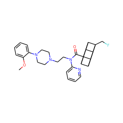 COc1ccccc1N1CCN(CCN(C(=O)C23C4C5C2C2C3C4C52CF)c2ccccn2)CC1 ZINC000073140433