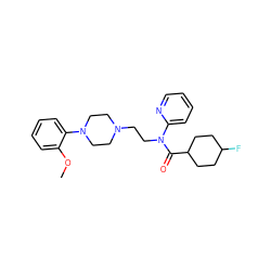 COc1ccccc1N1CCN(CCN(C(=O)C2CCC(F)CC2)c2ccccn2)CC1 ZINC000013556906