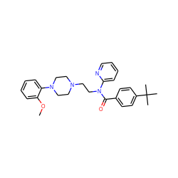 COc1ccccc1N1CCN(CCN(C(=O)c2ccc(C(C)(C)C)cc2)c2ccccn2)CC1 ZINC000013739999