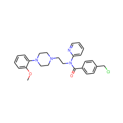 COc1ccccc1N1CCN(CCN(C(=O)c2ccc(CCl)cc2)c2ccccn2)CC1 ZINC000013740002