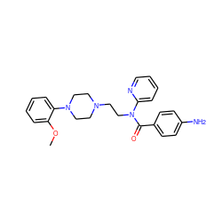 COc1ccccc1N1CCN(CCN(C(=O)c2ccc(N)cc2)c2ccccn2)CC1 ZINC000013740004