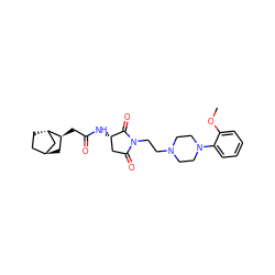 COc1ccccc1N1CCN(CCN2C(=O)C[C@H](NC(=O)C[C@H]3C[C@H]4CC[C@H]3C4)C2=O)CC1 ZINC000261151038