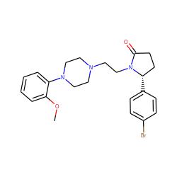 COc1ccccc1N1CCN(CCN2C(=O)CC[C@@H]2c2ccc(Br)cc2)CC1 ZINC000013776818