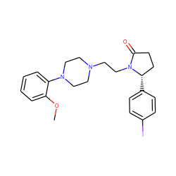 COc1ccccc1N1CCN(CCN2C(=O)CC[C@@H]2c2ccc(I)cc2)CC1 ZINC000013776821