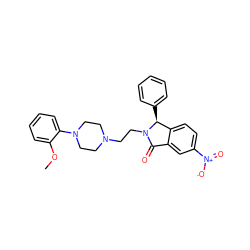 COc1ccccc1N1CCN(CCN2C(=O)c3cc([N+](=O)[O-])ccc3[C@@H]2c2ccccc2)CC1 ZINC000013776807