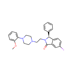 COc1ccccc1N1CCN(CCN2C(=O)c3cc(I)ccc3[C@@H]2c2ccccc2)CC1 ZINC000029397168