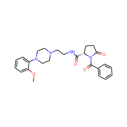 COc1ccccc1N1CCN(CCNC(=O)[C@@H]2CCC(=O)N2C(=O)c2ccccc2)CC1 ZINC000040918653