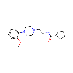 COc1ccccc1N1CCN(CCNC(=O)C2CCCC2)CC1 ZINC000052957165