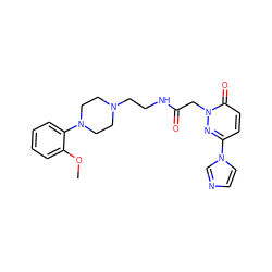 COc1ccccc1N1CCN(CCNC(=O)Cn2nc(-n3ccnc3)ccc2=O)CC1 ZINC000096301062