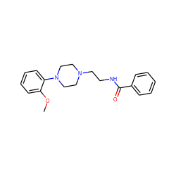 COc1ccccc1N1CCN(CCNC(=O)c2ccccc2)CC1 ZINC000053173059