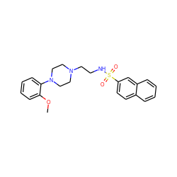 COc1ccccc1N1CCN(CCNS(=O)(=O)c2ccc3ccccc3c2)CC1 ZINC000056966182