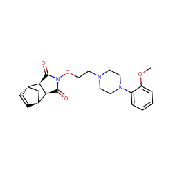 COc1ccccc1N1CCN(CCON2C(=O)[C@H]3[C@H]4C=C[C@@H](C4)[C@H]3C2=O)CC1 ZINC000101026391