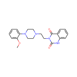 COc1ccccc1N1CCN(CCn2c(=O)[nH]c3ccccc3c2=O)CC1 ZINC000005115799