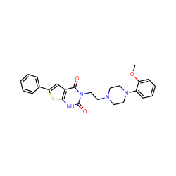 COc1ccccc1N1CCN(CCn2c(=O)[nH]c3sc(-c4ccccc4)cc3c2=O)CC1 ZINC000000602407