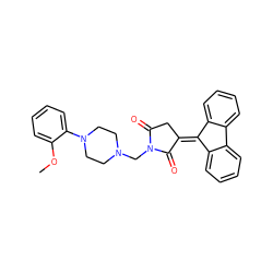 COc1ccccc1N1CCN(CN2C(=O)CC(=C3c4ccccc4-c4ccccc43)C2=O)CC1 ZINC000013782628