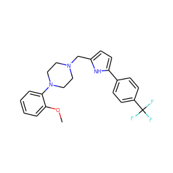 COc1ccccc1N1CCN(Cc2ccc(-c3ccc(C(F)(F)F)cc3)[nH]2)CC1 ZINC000029568958