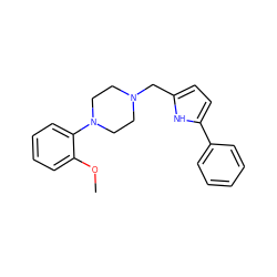 COc1ccccc1N1CCN(Cc2ccc(-c3ccccc3)[nH]2)CC1 ZINC000084402605