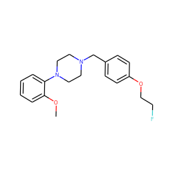 COc1ccccc1N1CCN(Cc2ccc(OCCF)cc2)CC1 ZINC000029127973